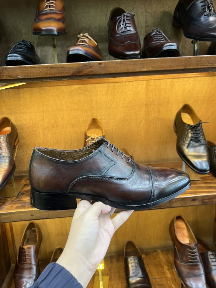 Giày da nam 001 Nâu đậm