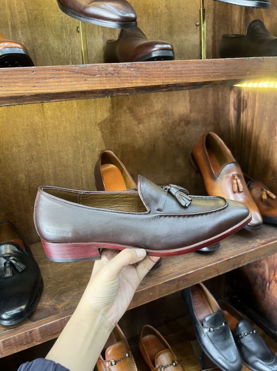 Giày da nam 0018 NÂU ĐẬM chuông