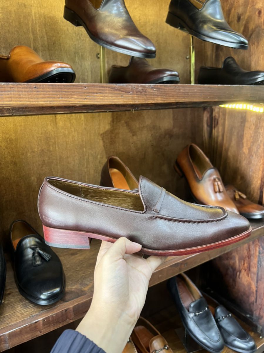 Giày da nam 0018 Nâu đậm