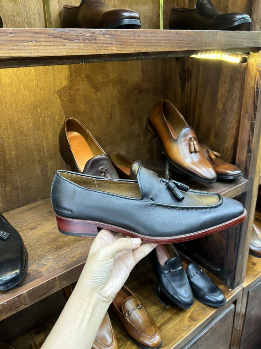 Giày da nam 0018 Đen chuông