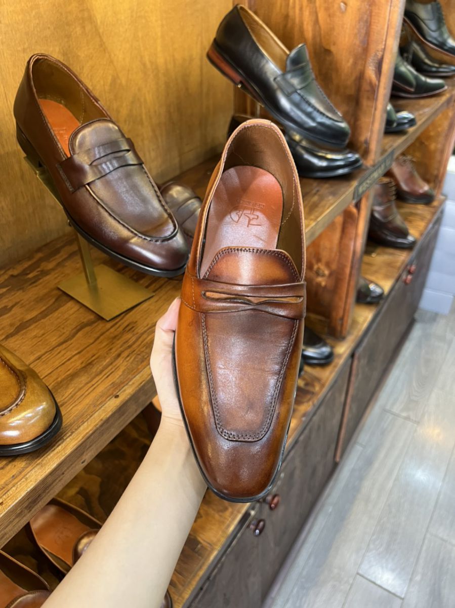 Giày da nam 0021 Vàng Bò