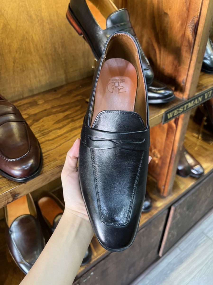 Giày da nam 0021 Đen Mờ