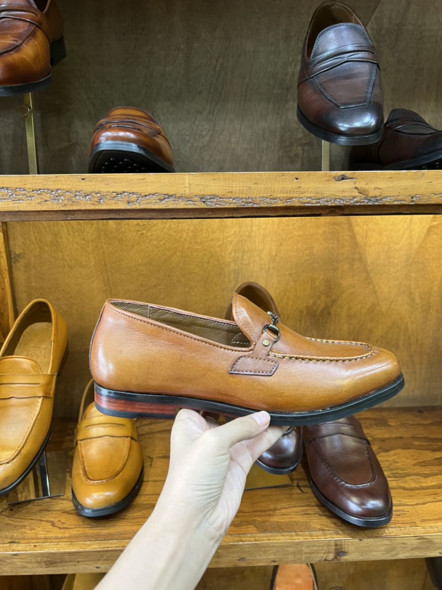 Giày da nam 0019 Vàng Bò