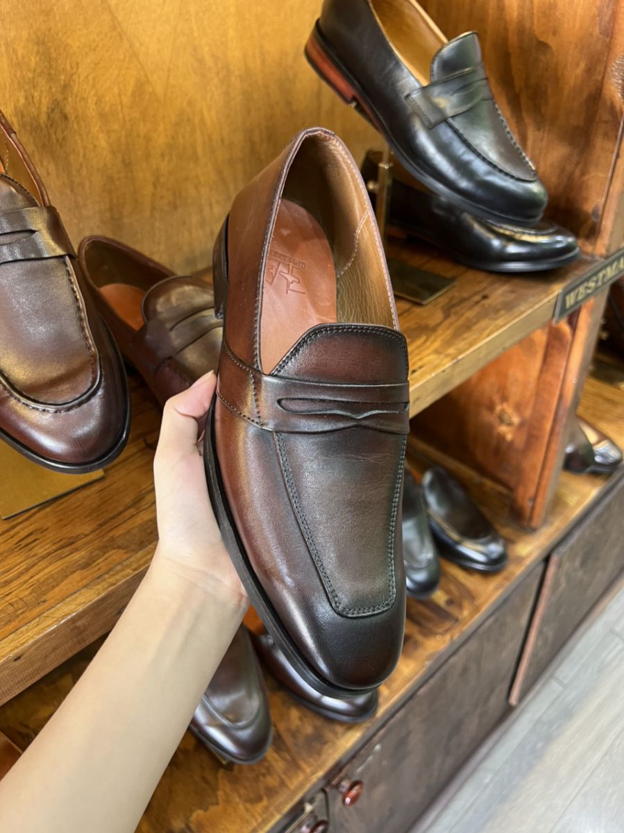 Giày da nam 0021 Nâu Đậm