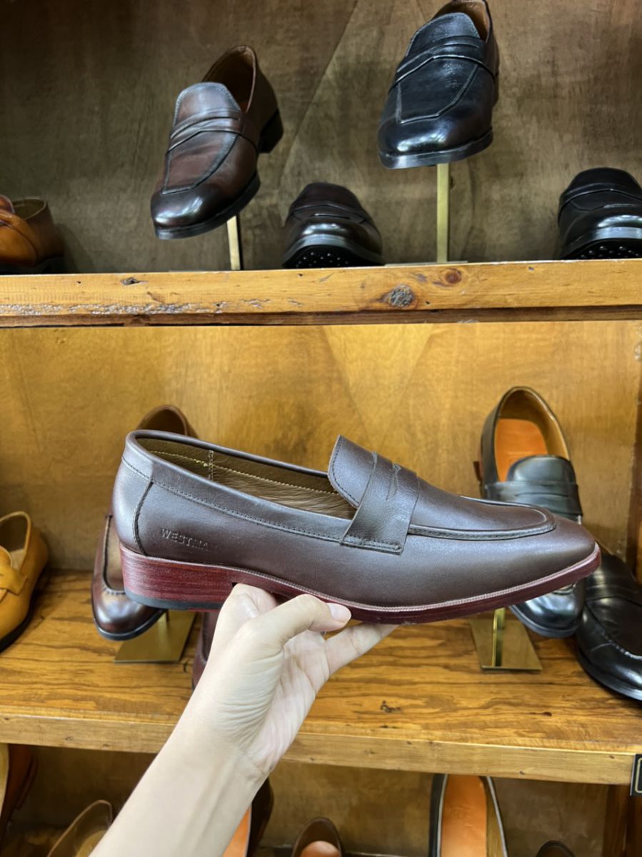 Giày da nam 0023 Nâu đậm