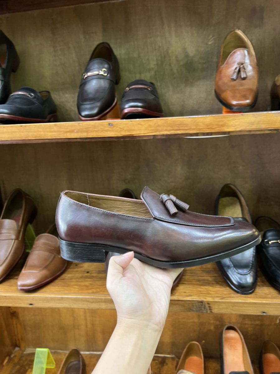 Giày da nam 0025 Nâu đậm chuông