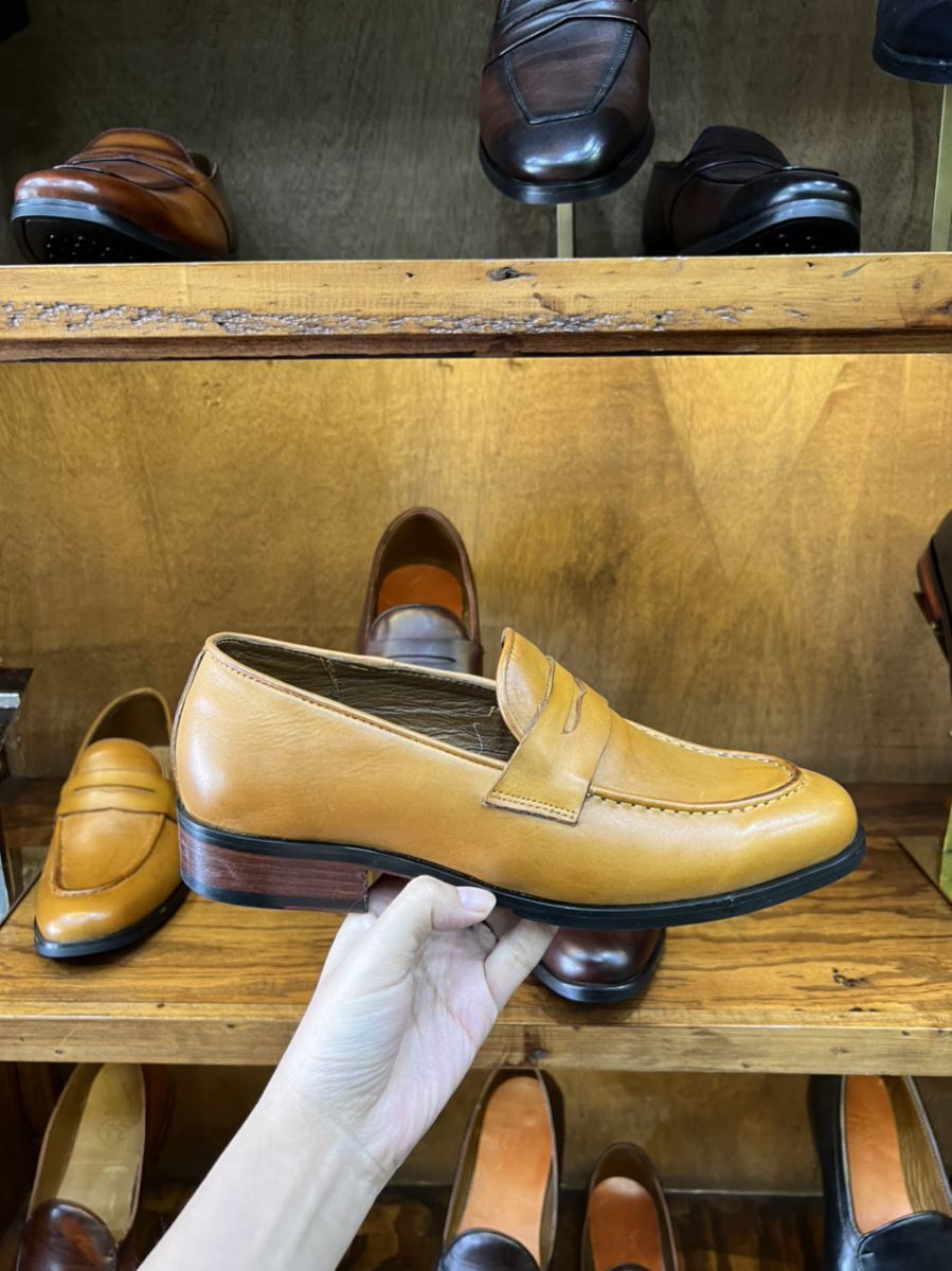 Giày da nam 003  Vàng Bò