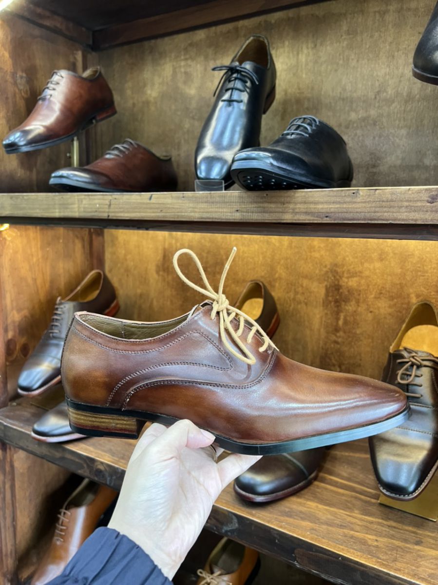 Giày da nam 06821 vàng bò