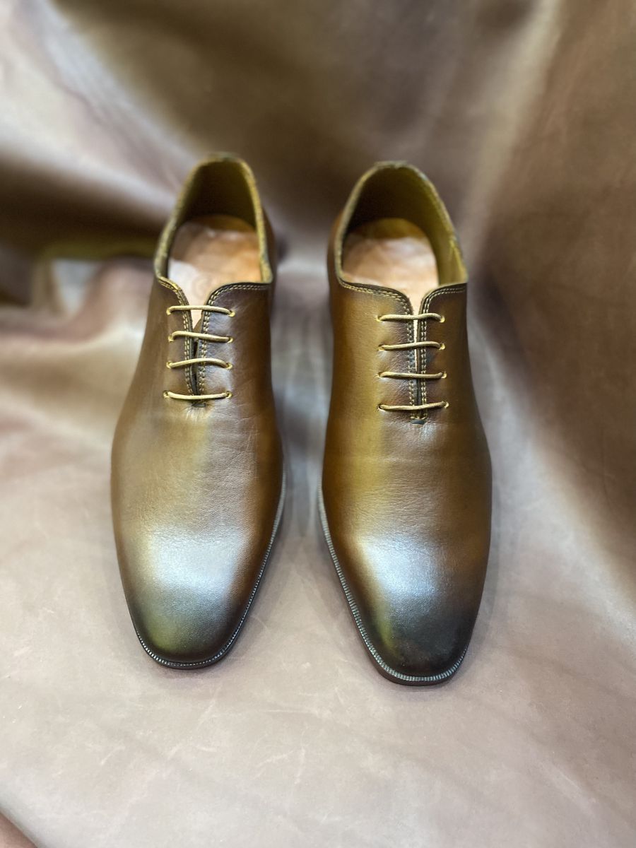 Giày da nam 0020 Nâu Nhạt