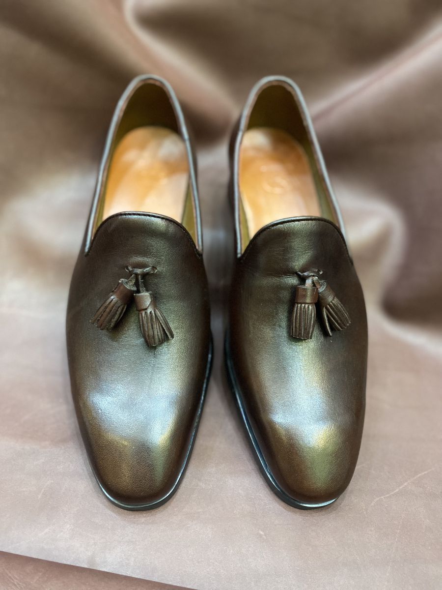 Giày da nam 069 Nâu Chuông