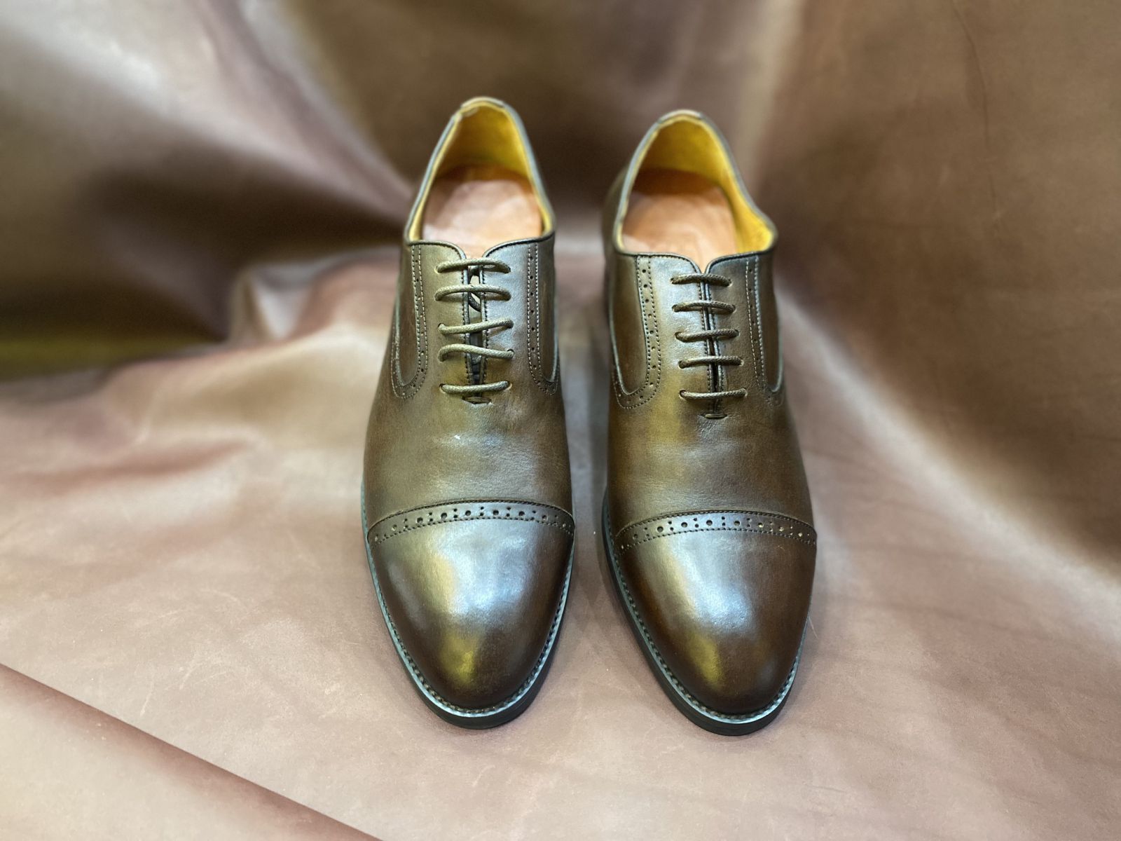 Giày da nam cao 233 Nâu