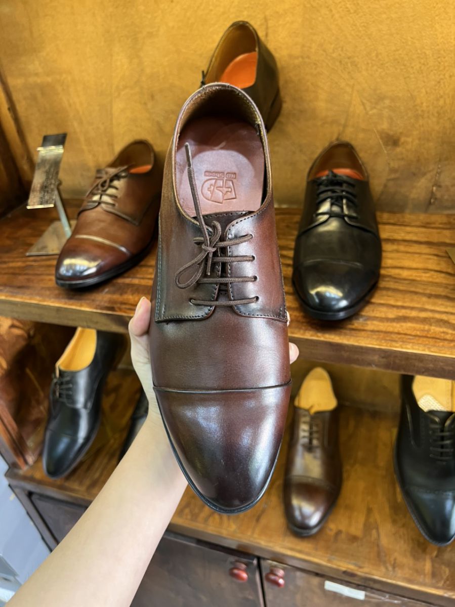 Giày da nam cao 234 Nâu