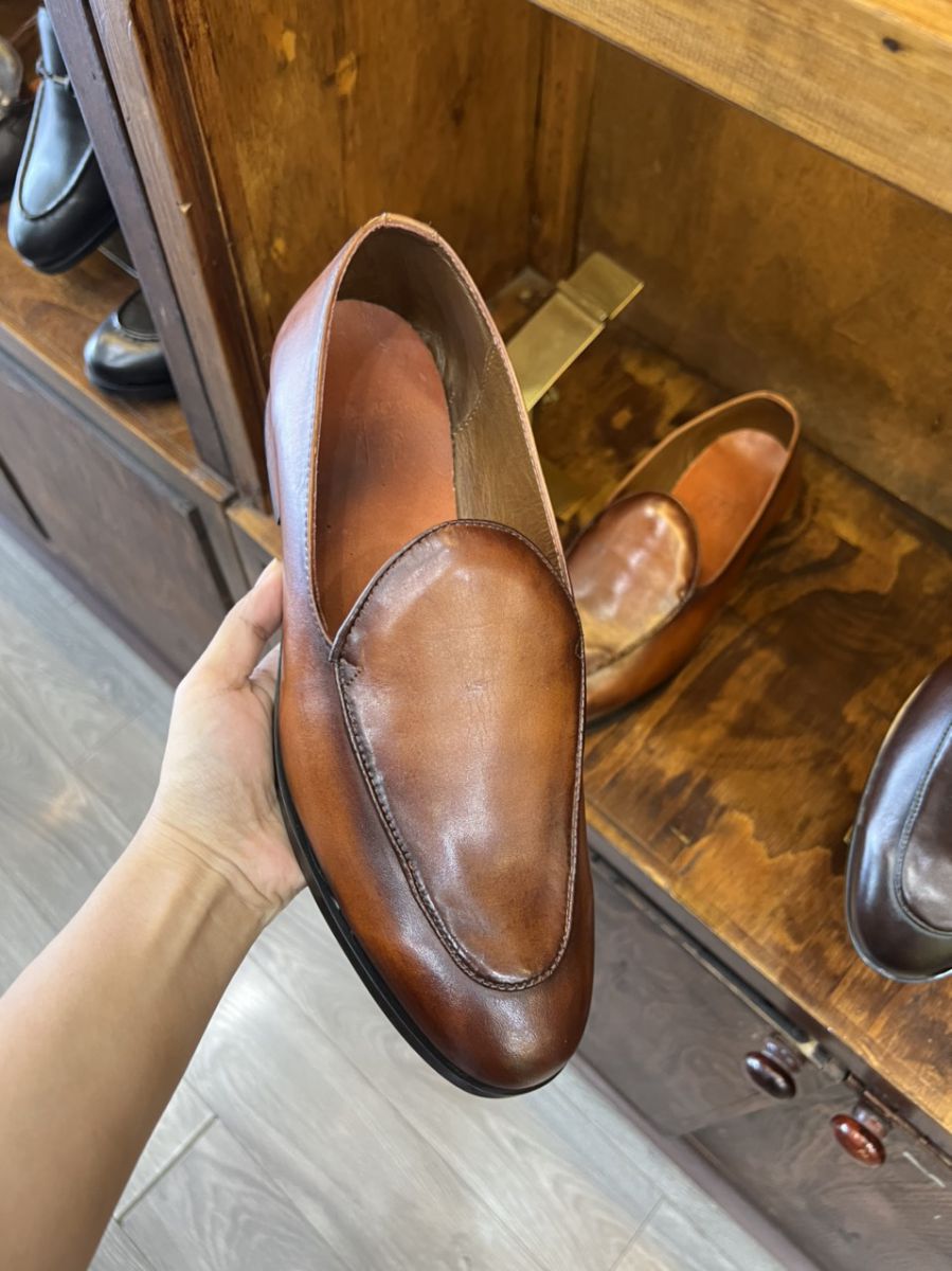 Giày da nam 092 Vàng Bò