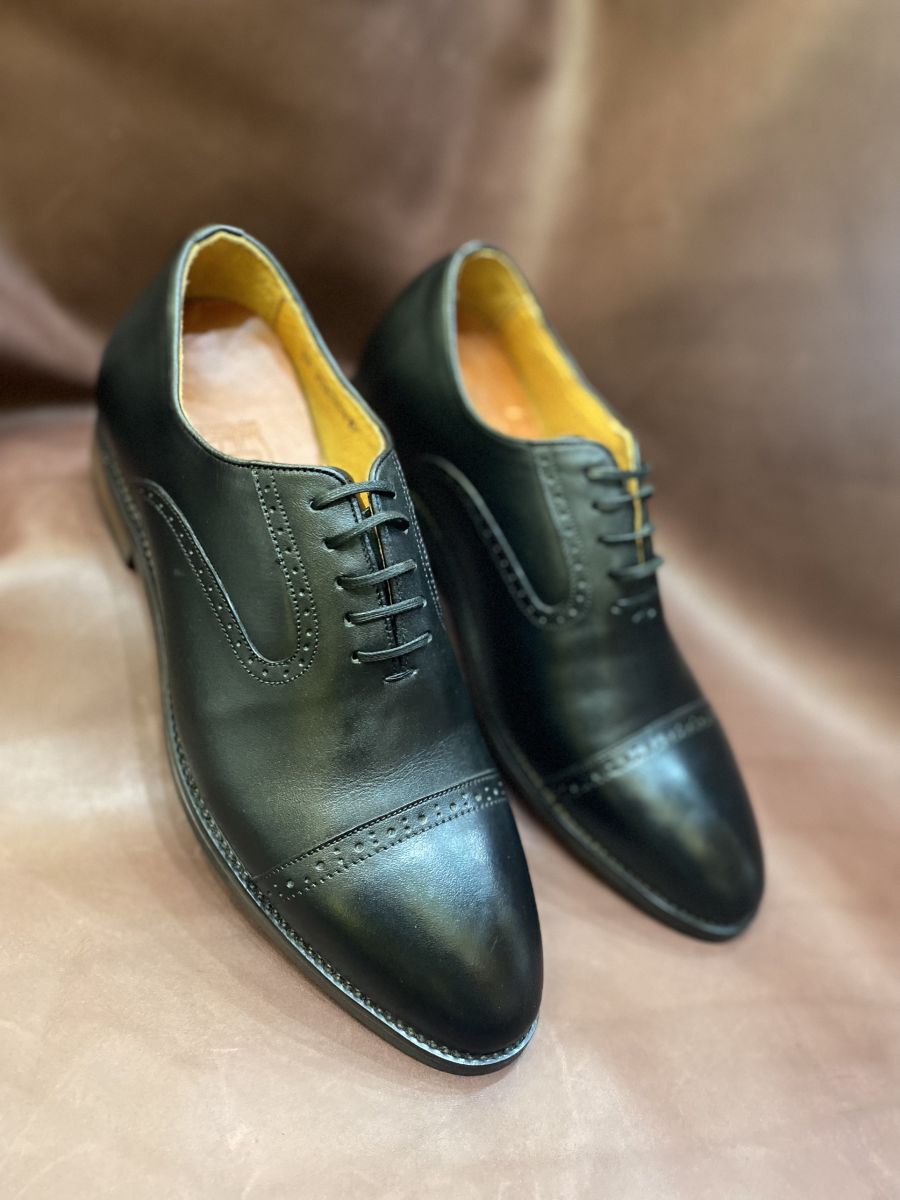 Giày da nam cao 233 Đen