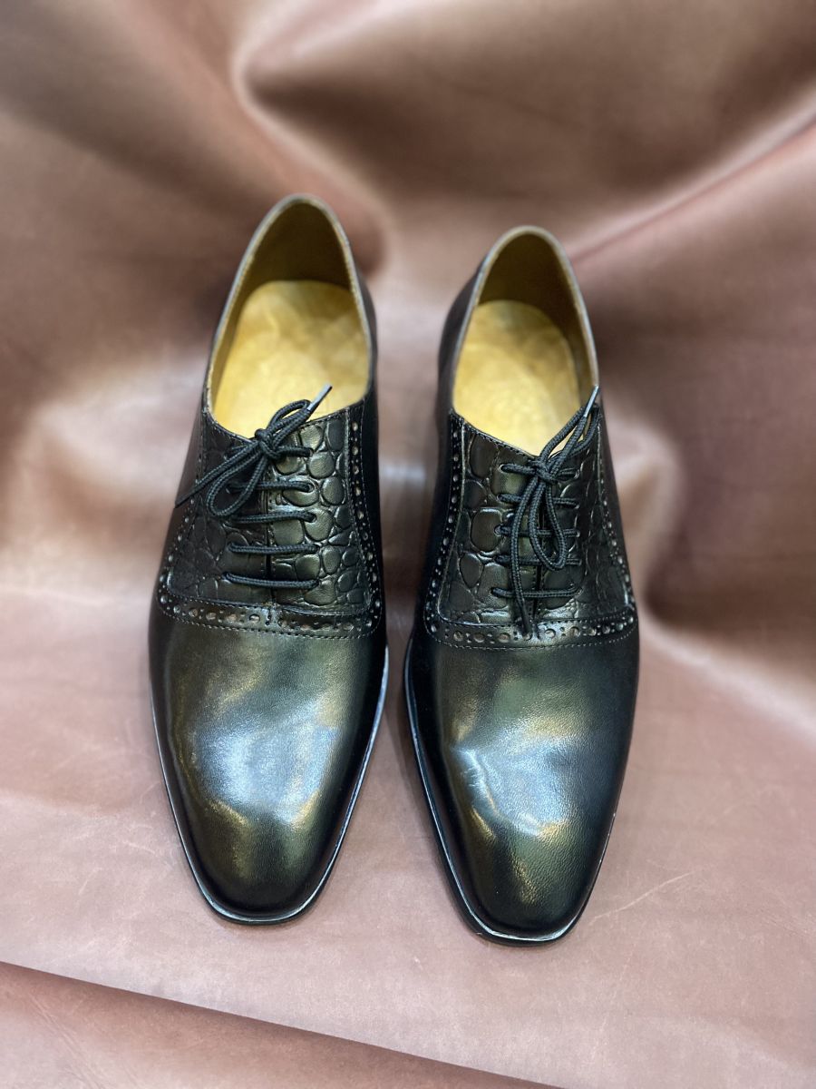 Giày da nam 066 Đen