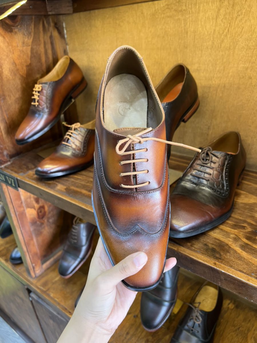 Giày da nam 061 Vàng Bò