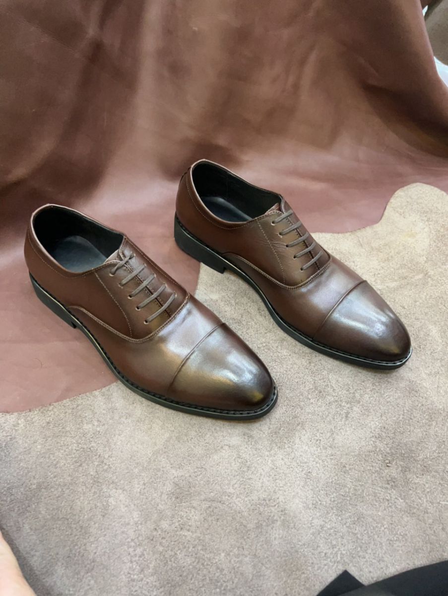 Mã 067 Nâu  - Giày tây nam da bò