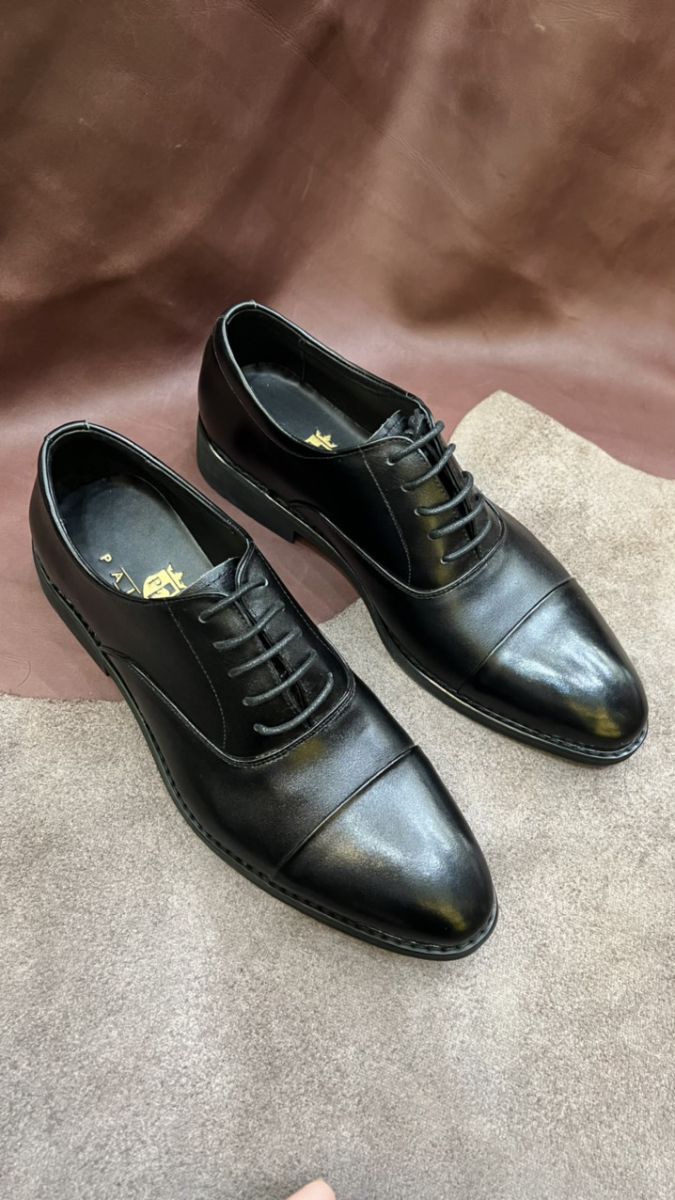 Mã 067 Đen mờ - Giày tây nam da bò